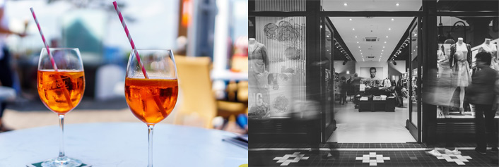 Negozi di Abbigliamento con Aperitivo Serale