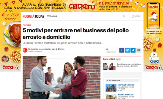 chickito foggia pollo arrosto domicilio franchising aprire