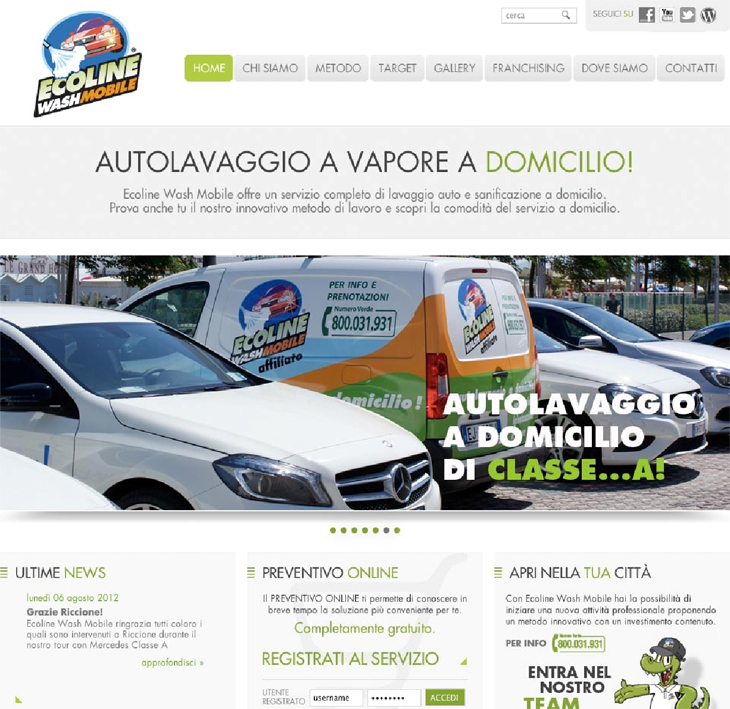 ecolinewashmobile screenshot sito
