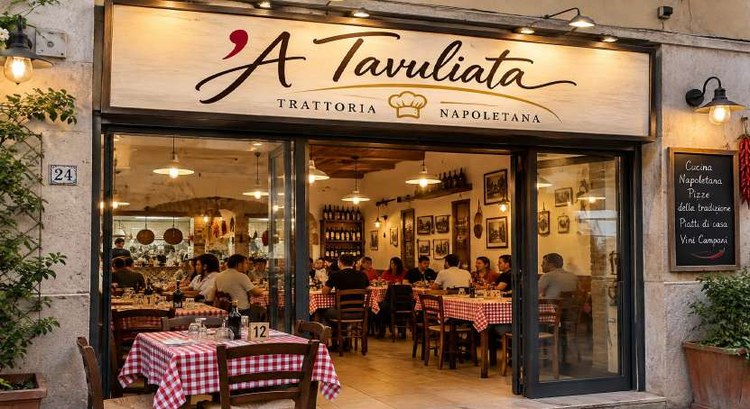 Esterno trattoria napoletana A Tavuliata